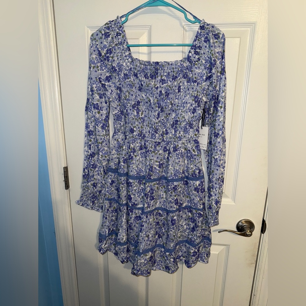 Marshalls Blue Floral Long Sleeve Dress